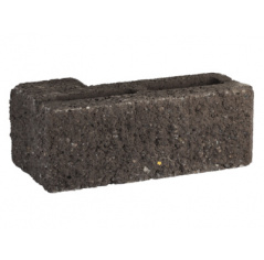 Камень облицовочный колотый СКЦ-2Л-9У угловой 380х120(190)х140 мм черный