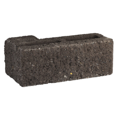 Камень облицовочный колотый СКЦ-2Л-9У угловой 380х120(190)х140 мм черный #1
