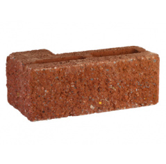 Камень облицовочный колотый 380х120(190)х140 мм СКЦ 2Л-9 угловой красный