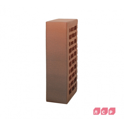 Кирпич лицевой керамический ЛСР пустотелый красный флэшинг гладкий 250x120x65 мм #3