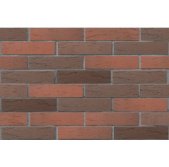 Кирпич лицевой керамический ЛСР пустотелый красный флэшинг рустик 250x120x65 мм