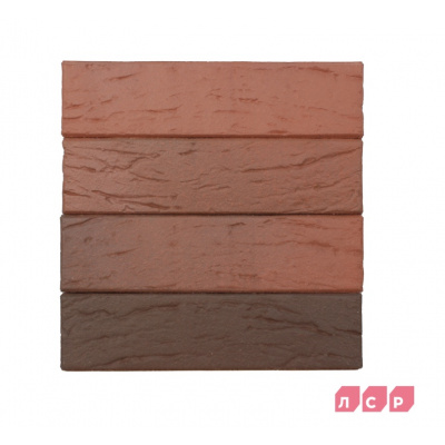 Кирпич лицевой керамический ЛСР пустотелый красный флэшинг рустик 250x120x65 мм #2