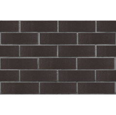 Кирпич клинкерный облицовочный пустотелый ЛСР чёрный глянцевый Рейкьявик гладкий 250х85х65 мм