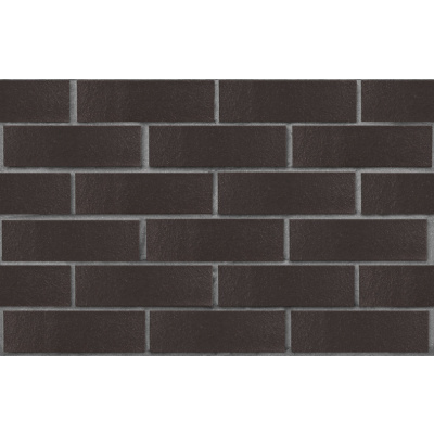 Кирпич клинкерный облицовочный пустотелый ЛСР чёрный глянцевый Рейкьявик гладкий 250х85х65 мм #1