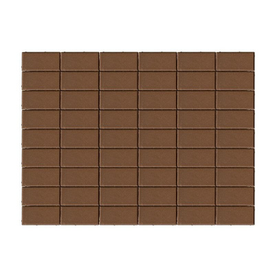 Тротуарная плитка Брусчатка 200х100х60 мм коричневая #1