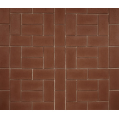 Клинкерная брусчатка Эдинбург темно-красная 200x100x50 мм