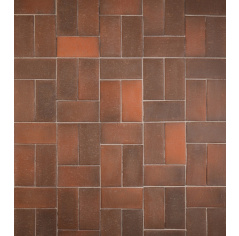 Клинкерная брусчатка Ноттингем красный флэш 200x100x50 мм