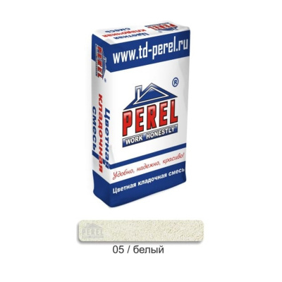 Цветная кладочная смесь PEREL NL 0105 белый 50 кг #1