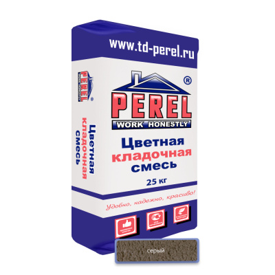 Цветная кладочная смесь PEREL NL 0110 серый 25 кг #1