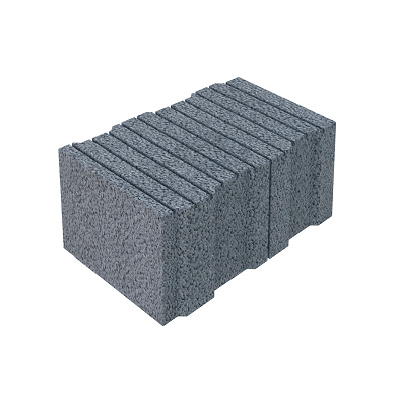 Камень керамзитобетонный стеновой Polarit Comfort-400 половинка #1