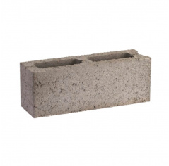 Камень бетонный стеновой СКЦ-2Р-8 380х120х140 серый