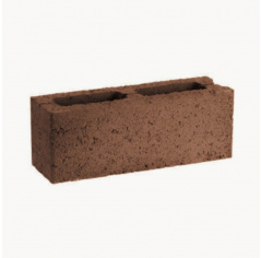 Камень бетонный стеновой СКЦ-2Р-8 380х120х140 темно-коричневый