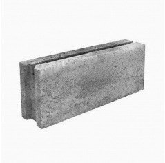 Камень бетонный стеновой СКЦ-2Р-14 380х80х140 серый