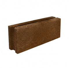 Камень бетонный стеновой СКЦ-2Р-14 380х80х140 темно-коричневый
