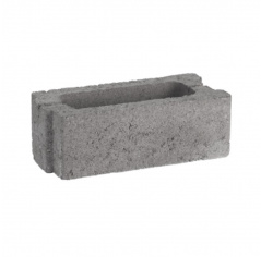 Камень бетонный стеновой СКЦ-2Р-16Р 250х120х90 серый