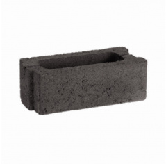 Камень бетонный стеновой СКЦ-2Р-16Р 250х120х90 черный