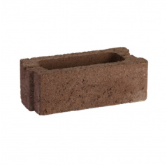 Камень бетонный стеновой СКЦ-2Р-16Р 250х120х90 темно-коричневый