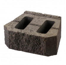 Подпорный камень 395х270х152 (167) мм черный (колотый)