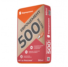 Цемент Евроцемент М500 Д0 ЦЕМ I 42,5 50 кг