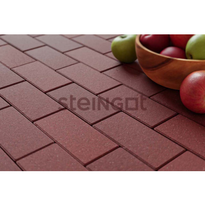 Тротуарная плитка Steingot Брусчатка 200х100х60 мм Темно-красная (верхний прокрас, минифаска) #1