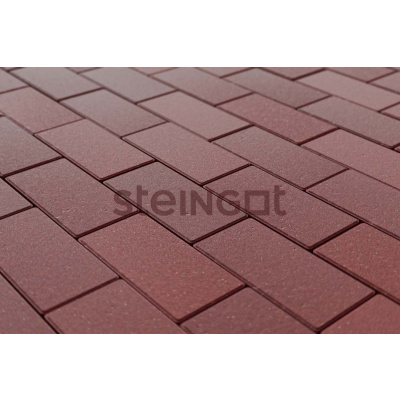 Тротуарная плитка Steingot Брусчатка 200х100х60 мм Темно-красная (верхний прокрас, минифаска) #2
