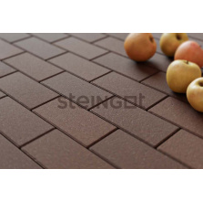 Тротуарная плитка Steingot Брусчатка 200х100х60 мм Темно-коричневая (верхний прокрас, минифаска)
