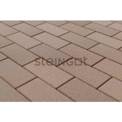 Тротуарная плитка Steingot Брусчатка 200х100х60 мм Бежевая (верхний прокрас, минифаска) #2