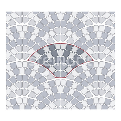 Тротуарная плитка Steingot Классика круговая бежевая #3