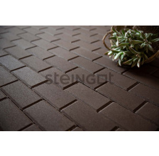 Тротуарная плитка Steingot Брусчатка 200х100х60 мм Темно-коричневая (верхний прокрас)