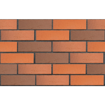 Кирпич клинкерный облицовочный пустотелый ЛСР Ричмонд красный флэш винтаж 250х85х65 мм #1