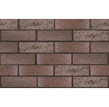 Кирпич клинкерный облицовочный пустотелый ЛСР Брюгге темно-терракотовый флэш береста 250х85х65 мм