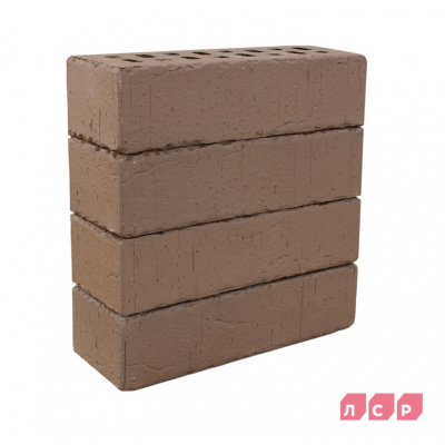 Кирпич клинкерный облицовочный пустотелый ЛСР Кельн коричневый винтаж 250х85х65 мм #2