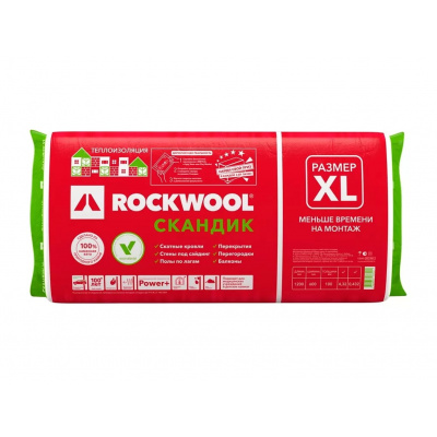 Утеплитель RockWool Лайт Баттс Скандик XL 1200х600х100 (4,32 м2/6 плит) #1