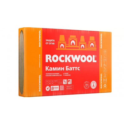 Утеплитель RockWool Камин Баттс 1000х600х30 (2,4 м2/4 плиты) #1