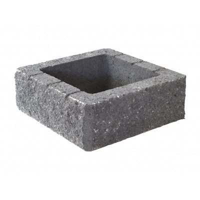 Колонный блок колотый 400х400х140 мм черный #3