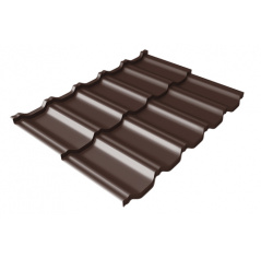 Металлочерепица Grand Line квинта уно модульная 0,5 Rooftop Matte RAL 8017 шоколад