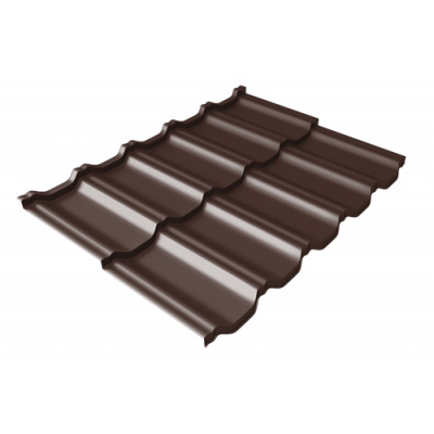 Металлочерепица Grand Line квинта уно модульная 0,5 Rooftop Matte RAL 8017 шоколад #1