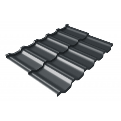 Металлочерепица Grand Line квинта уно модульная 0,5 Rooftop Matte RAL 7016 антрацитово-серый #1