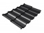 Металлочерепица Grand Line квинта уно модульная 0,5 Rooftop Matte RAL 9005 черный янтарь ##1