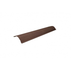 Планка конька ребрового Grand Line, шоколад, 1250 мм