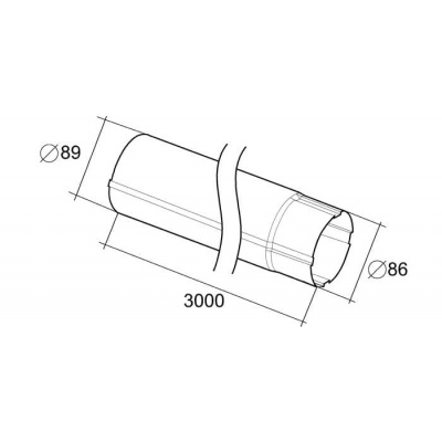 Труба круглая Optima Grand Line, 3.0 м, покрытие PE, RAL 9003 белый #2