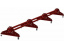 Снегозадержатель Grand Line (Гранд Лайн) NEW, трубчатый универсальный для металлочерепицы и мягкой кровли 3.0 м, цвет RAL 3011 (красно-коричневый) ##1