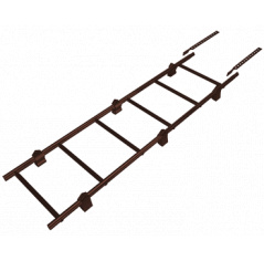 Лестница кровельная для фальца Оптима / Optima Grand Line, с креплением 1,92 м, цвет RAL 8017 (коричневый)