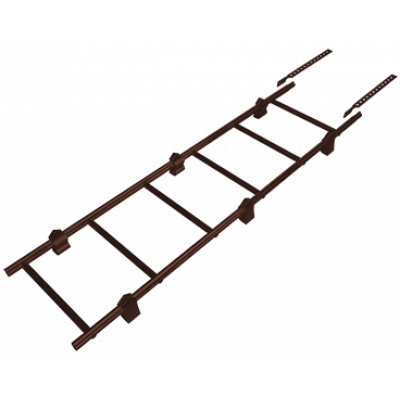 Лестница кровельная для фальца Оптима / Optima Grand Line, с креплением 1,92 м, цвет RAL 8017 (коричневый) #1