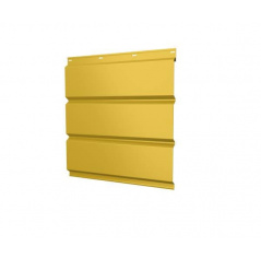Софит металлический без перфорации Grand Line / Гранд Лайн, PE 0.45, цвет Ral 1018 (цинково-желтый)