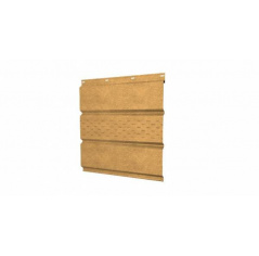 Софит металлический с центральной перфорацией Grand Line / Гранд Лайн, Print 0.45, цвет Honey Wood (Медовое дерево)