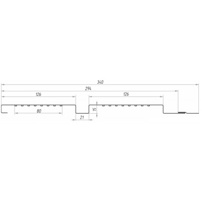 Софит металлический Квадро Брус с перфорацией Grand Line / Гранд Лайн, PE 0.45, цвет Ral 7024 (мокрый асфальт) #3