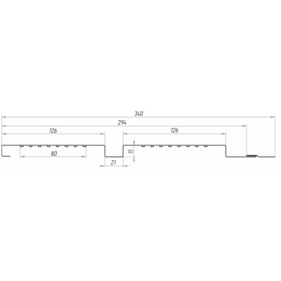 Софит металлический Квадро Брус с перфорацией Grand Line / Гранд Лайн, Print 0.45, цвет White Wood (Беленый дуб) #3