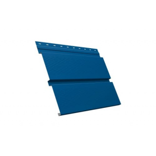 Софит металлический Квадро Брус с перфорацией Grand Line / Гранд Лайн, PE 0.4, цвет Ral 5005 (сигнально-синий)