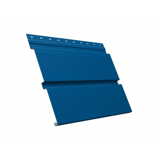 Софит металлический Квадро Брус с перфорацией Grand Line / Гранд Лайн, Satin 0.5, цвет Ral 5005 (сигнально-синий)